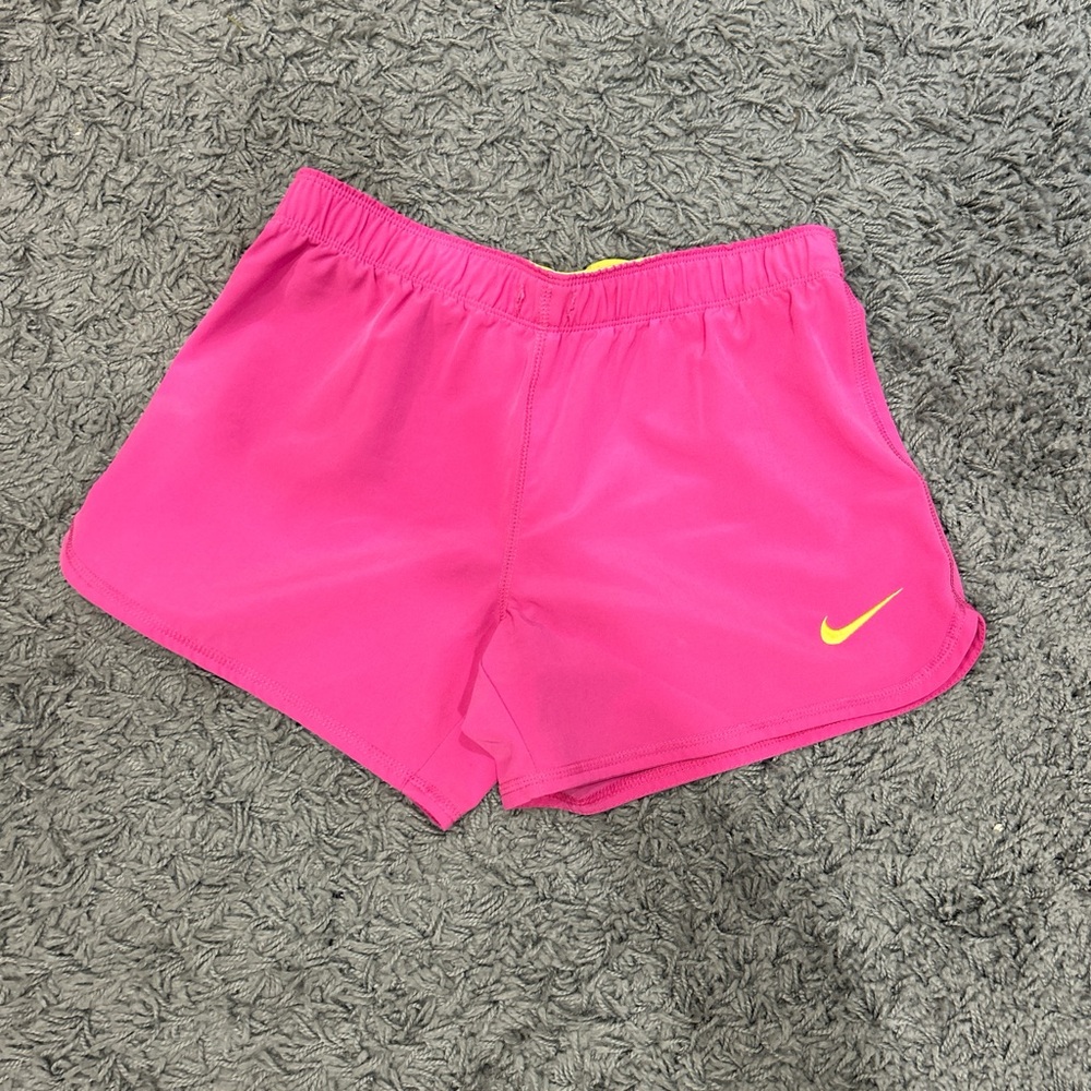 PINK NIKE DRIFIT SHORTS